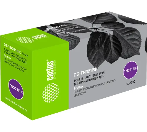 Картридж лазерный Cactus СS-TN-321BK черный (27000стр.) для Konica Minolta bizhub C224/C224e/C284/C284e/C364