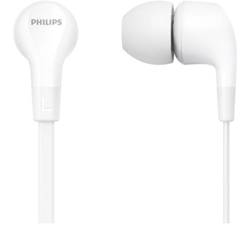 Гарнитура вкладыши Philips TAE1105WT/00 1.2м белый проводные в ушной раковине