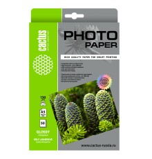 Фотобумага Cactus CS-GSA513050 A5/130г/м2/50л. глянцевое самоклей. для струйной печати