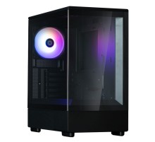 Корпус ZALMAN P10, MATX, BLACK, WINDOW, 2x3.5", 3x2.5", 1xUSB TYPE-C, 1xUSB3.0, REAR 1x120mm ARGB (P10 Black)