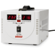 Стабилизатор POWERMAN AVS 1000D, ступенчатый регулятор, цифровые индикаторы уровней напряжения, 1000ВА, 140-260В, максимальный входной ток 7А, 2 евророзетки, IP-20, напольный, 200мм х 150мм х 140мм, 2,3 кг. POWERMAN AVS 1000D