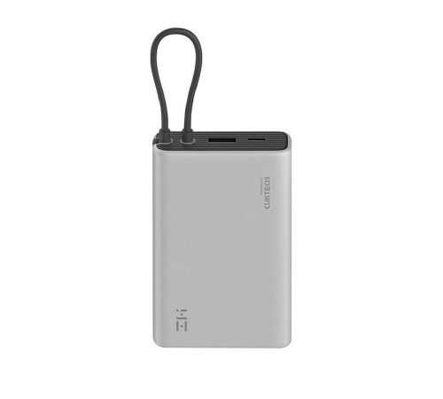 Внешний аккумулятор ZMI 10000mAh Powerbank with build-in Charging Cable P17 Gray Внешний аккумулятор ZMI 10000mAh Powerbank with build-in Charging Cable P17 Gray