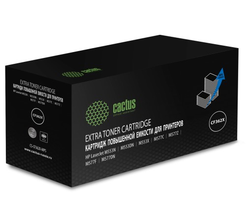 Картридж лазерный Cactus CS-CF362X-MPS CF362XX желтый (18000стр.) для HP CLJ M552dn/M553dn/M553N/M553x