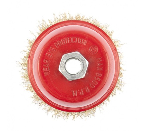 Щетка дисковая по мет. Matrix 74605 d=100мм d(посад.)=14мм (угловые шлифмашины) (упак.:1шт)