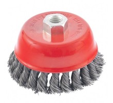Щетка дисковая по мет. Matrix 74628 d=100мм d(посад.)=14мм (угловые шлифмашины) (упак.:1шт)