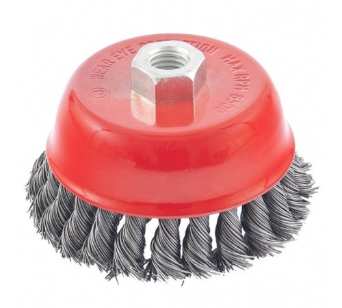 Щетка дисковая по мет. Matrix 74628 d=100мм d(посад.)=14мм (угловые шлифмашины) (упак.:1шт)