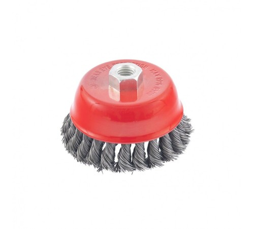 Щетка дисковая по мет. Matrix 74628 d=100мм d(посад.)=14мм (угловые шлифмашины) (упак.:1шт)