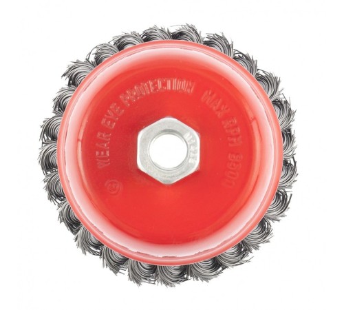 Щетка дисковая по мет. Matrix 74628 d=100мм d(посад.)=14мм (угловые шлифмашины) (упак.:1шт)