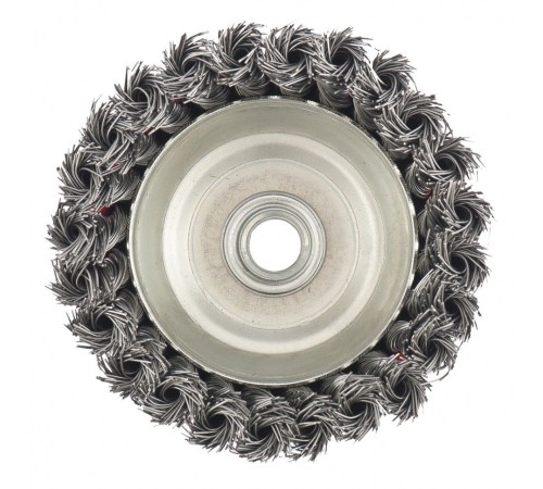 Щетка дисковая по мет. Matrix 74628 d=100мм d(посад.)=14мм (угловые шлифмашины) (упак.:1шт)