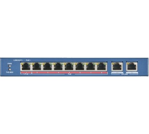 8 RJ45 100M PoE с грозозащитой 6кВ, 2 Uplink порт 1000М Ethernet, бюджет PoE 60Вт, поддерживают режим передачи до 300 м, IEEE802.3af IEEE802.3at;48 VDC 1.35 A;-10 C...+40C. Hikvision DS-3E0310P-E/M 8 RJ45 100M PoE с грозозащитой 6кВ, 2 Uplink порт 1000М Ethernet, бюджет PoE 60Вт, поддерживают режим передачи до 300 м, IEEE802.3af IEEE802.3at;48 VDC 1.35 A;-10 C...+40C. Hikvision DS-3E0310P-E/M
