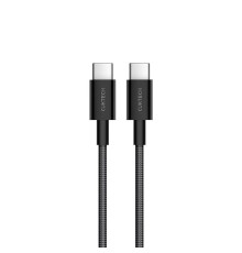 USB кабель CukTech Type-C to Type-C braided cable（1.5m）3A 60W black CTC315P