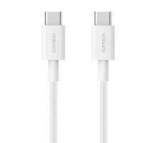 USB кабель CukTech Type-C to Type-C braided cable 1.5m 3A 60W CTC315P white