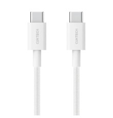 USB кабель CukTech Type-C to Type-C braided cable 1.5m 3A 60W CTC315P white