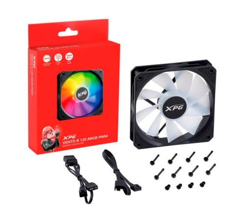 Вентилятор в корпус ADATA VENTOR120ARGBPWM-BKCWW
