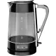 Чайник электрический Polaris PWK 1715 CGL 1.7л. 2200Вт черный корпус: стекло/металл