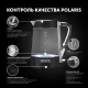 Чайник электрический Polaris PWK 1715 CGL 1.7л. 2200Вт черный корпус: стекло/металл