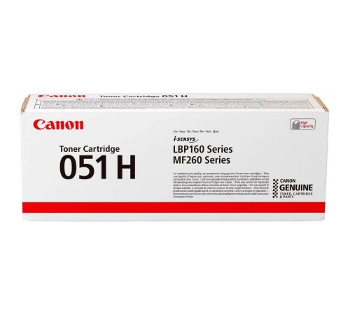 Тонер-картридж Canon 051 H 2169C002 для LBP162dw/MF269dw/MF267dw/MF264dw 4100 стр. м