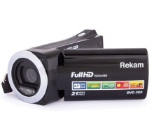 Видеокамера Rekam DVC-360 черный IS el 3" 1080p SDHC+MMC Flash/Flash