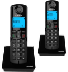 Р/Телефон Dect Alcatel S230 DUO RU черный (труб. в компл.:2шт) АОН