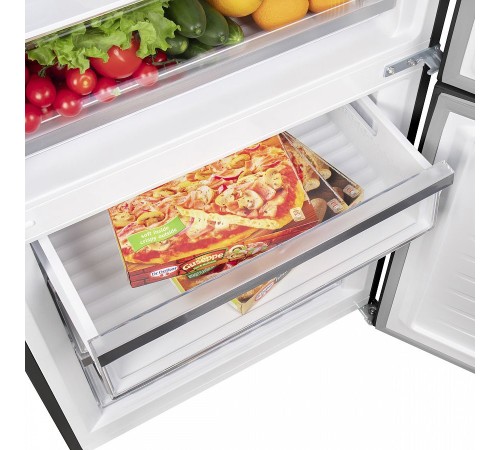 Холодильник Maunfeld MFF1857NFSB черный (двухкамерный)