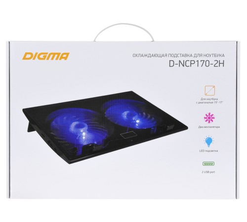 Подставка для ноутбука Digma D-NCP170-2H 17"290x270x25мм 2xUSB 2x 160ммFAN 700г черный Подставка для ноутбука Digma D-NCP170-2H 17"290x270x25мм 2xUSB 2x 160ммFAN 700г черный