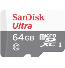 Флеш карта microSDXC 64Gb Class10 Sandisk SDSQUNR-064G-GN3MN Ultra Light w/o adapter