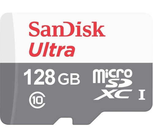 Флеш карта microSDXC 128Gb Class10 Sandisk SDSQUNR-128G-GN6MN Ultra Light w/o adapter