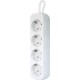 Сетевой удлинитель Defender E430 3м (4 розетки) белый (пакет ПЭ)