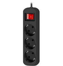 Defender Удлинитель G330 3.0 м, 3 розетки [99334] выключатель, с заземлением