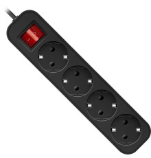 Сетевой удлинитель Defender G430 3м (4 розетки) черный (коробка)