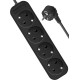 Defender Удлинитель M450 5.0 м, 4 розетки, черный [99327], с заземлением