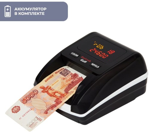 Детектор банкнот DoCash Golf 12953 автоматический рубли АКБ Детектор банкнот DoCash Golf 12953 автоматический рубли АКБ