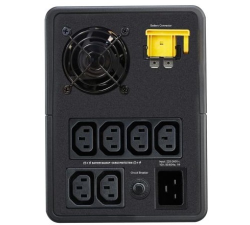 Источник бесперебойного питания APC Easy UPS 2200 ВА, 1200 Вт, линейно-интерактивный, автоматическая регулировка напряжения, 140-300 В, (6) розеток IEC C13 батарейное резервирование, входное подключение кабелем  IEC C14 1,2 м, размеры (В x Ш x Г) 190 x 14