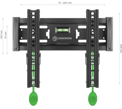 Кронштейн для телевизора Onkron TM4 черный 17"-43" макс.36.5кг настенный наклон