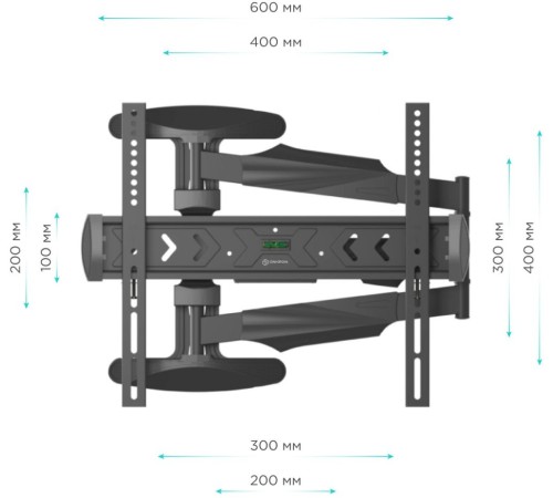 Кронштейн для телевизора Onkron NP47 черный 40"-75" макс.35кг настенный поворот и наклон