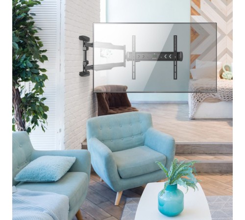 Кронштейн для телевизора Onkron NP47 черный 40"-75" макс.35кг настенный поворот и наклон