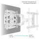 Кронштейн для телевизора Onkron M6L белый 40"-75" макс.45кг настенный поворот и наклон