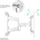 Кронштейн для телевизора Onkron M6L белый 40"-75" макс.45кг настенный поворот и наклон
