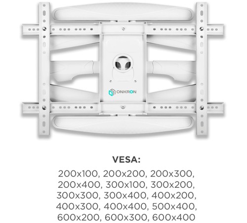 Кронштейн для телевизора Onkron M6L белый 40"-75" макс.45кг настенный поворот и наклон Кронштейн для телевизора Onkron M6L белый 40"-75" макс.45кг настенный поворот и наклон