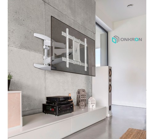 Кронштейн для телевизора Onkron M6L белый 40"-75" макс.45кг настенный поворот и наклон Кронштейн для телевизора Onkron M6L белый 40"-75" макс.45кг настенный поворот и наклон