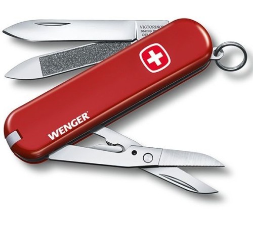 Нож перочинный Victorinox Wenger (0.6423.91) 65мм 7функций красный карт.коробка