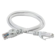 Коммутационный шнур ITK (патч-корд), кат.5Е UTP, 1м, серый (PC01-C5EU-1M)