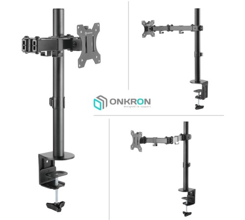 Кронштейн для мониторов Onkron D121E черный 10"-32" макс.8кг настольный поворот и наклон