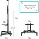 Подставка для телевизора Onkron TS1551 черный 40"-70" макс.60.5кг напольный мобильный