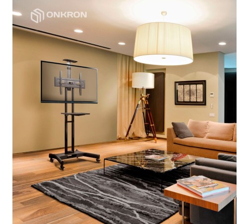 Подставка для телевизора Onkron TS1551 черный 40"-70" макс.60.5кг напольный мобильный Подставка для телевизора Onkron TS1551 черный 40"-70" макс.60.5кг напольный мобильный