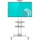 Подставка для телевизора Onkron TS1552 белый 40"-70" макс.60.5кг напольный мобильный