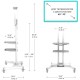 Подставка для телевизора Onkron TS1552 белый 40"-70" макс.60.5кг напольный мобильный