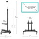 Подставка для телевизора Onkron TS1881 черный 50"-86" макс.105.9кг напольный мобильный
