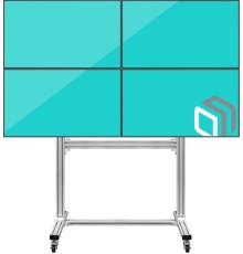 Подставка для телевизора Onkron FSPRO2L-22 черный 40"-55" макс.200кг напольный мобильный