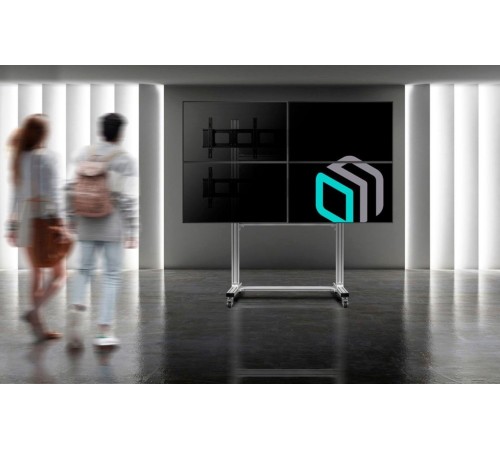 Подставка для телевизора Onkron FSPRO2L-22 черный 40"-55" макс.200кг напольный мобильный